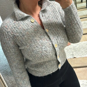 Find me now cotton candy button up cardigan knit